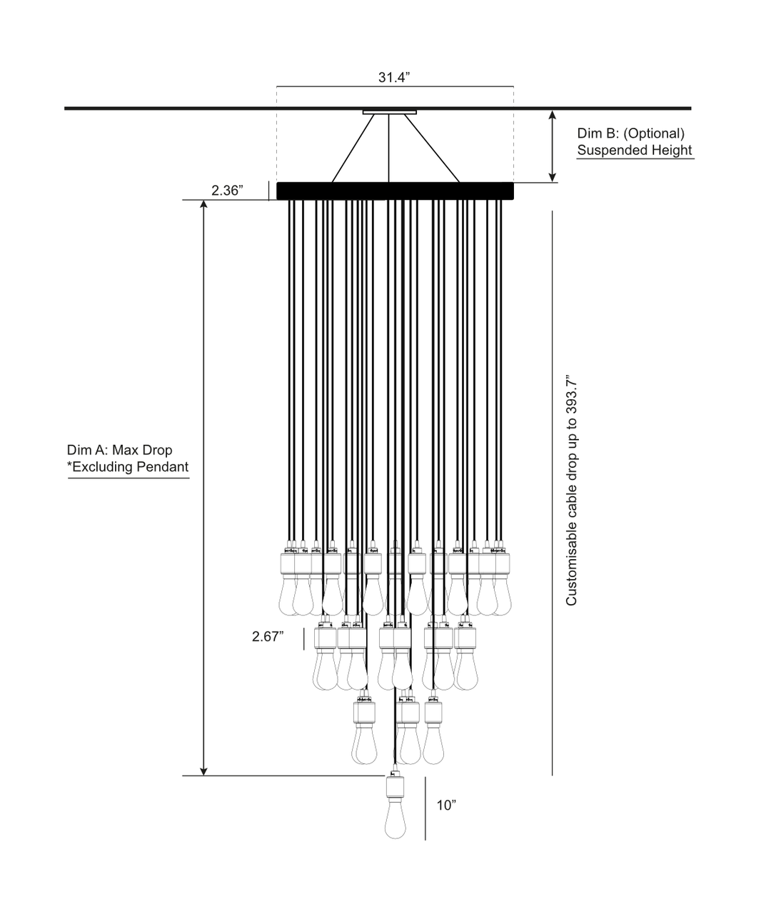 Candelabru Heavy Metal Linear Clasic by Buster + Punch