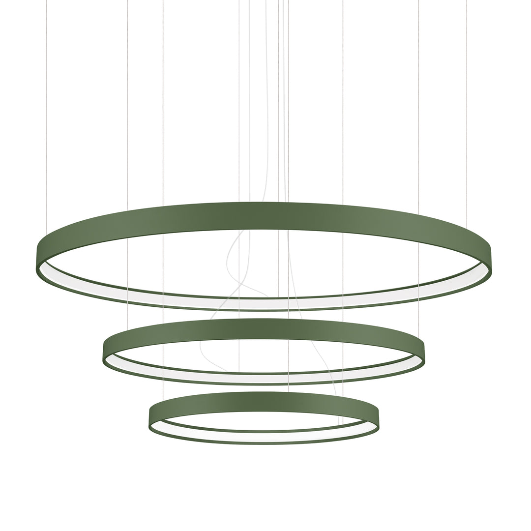 Lustra Rio 3 55/78/110 finisaj verde masliniu LED 3000K