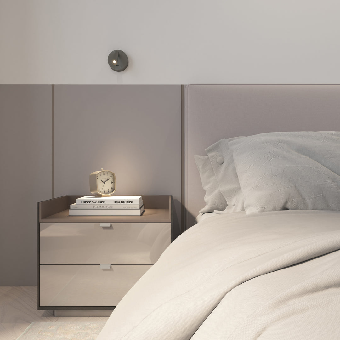 Spot LED pentru perete cu intrerupator Shine Wall nichel