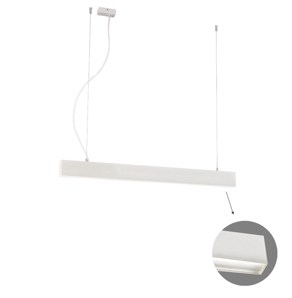 Lustra liniara suspendata L580 3000K White Microprismatic Ciba