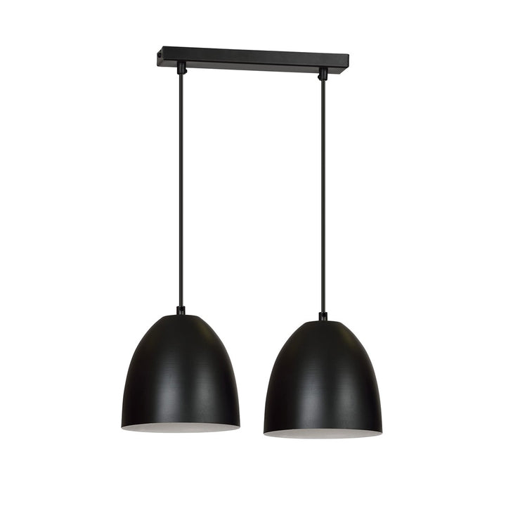 Lustra suspendata LENOX 2 neagra / alba