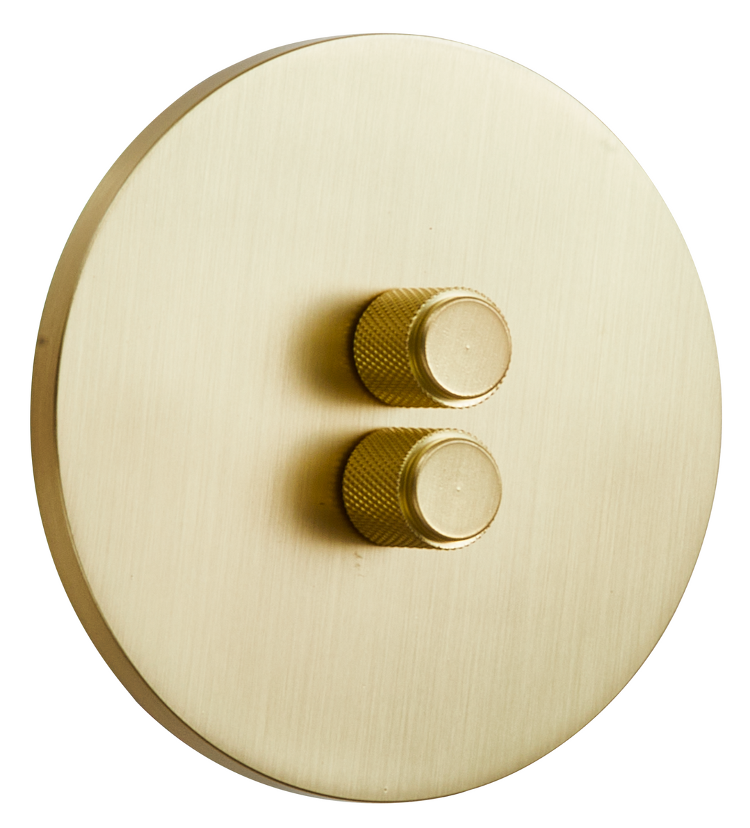 Dimmer rotund dublu lumina auriu periat