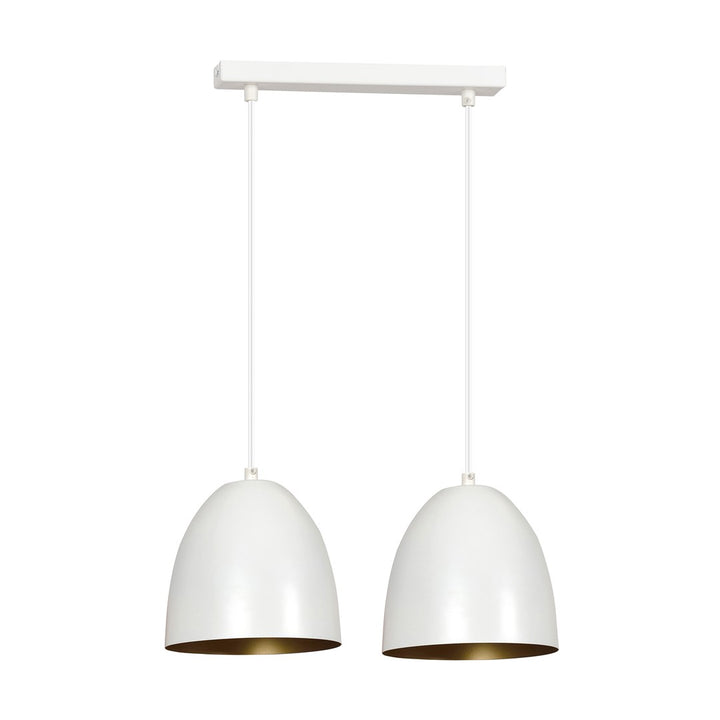 Lustra suspendata LENOX 2 alba / auriu