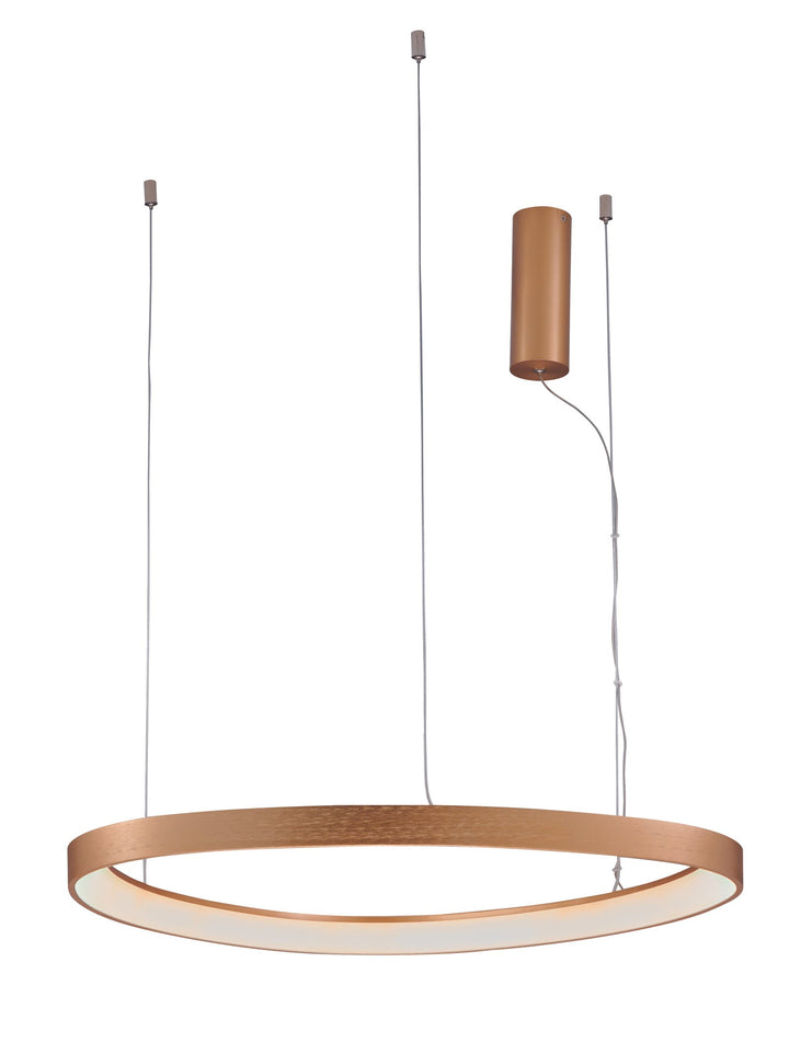 Lustra aurie cu cerc suspendat led D:600 Loop