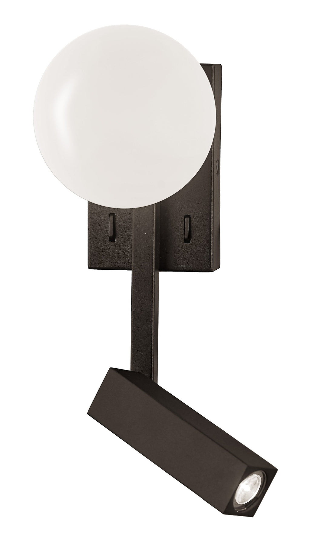 Aplica de perete cu glob si spot patrat Reflect