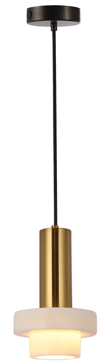 Pendul cu auriu si alb Marble