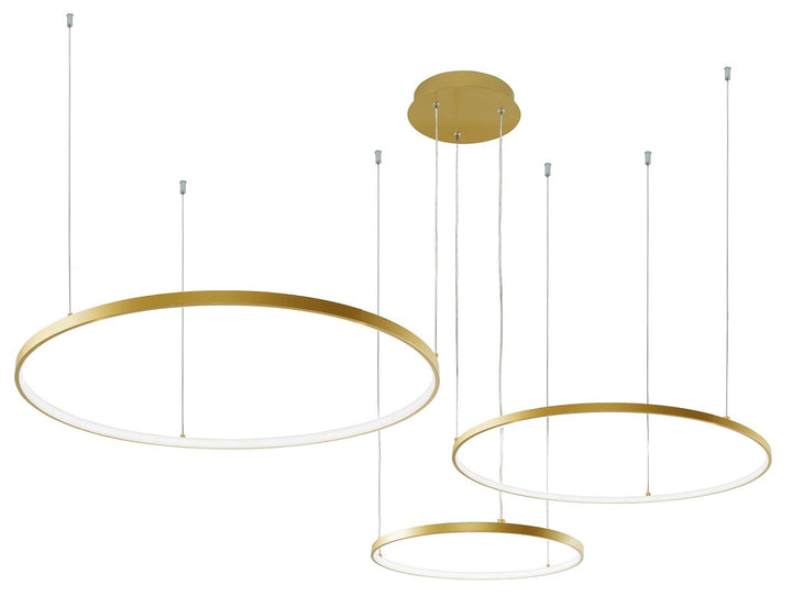 Lustra cu 3 cercuri aurii Maximos