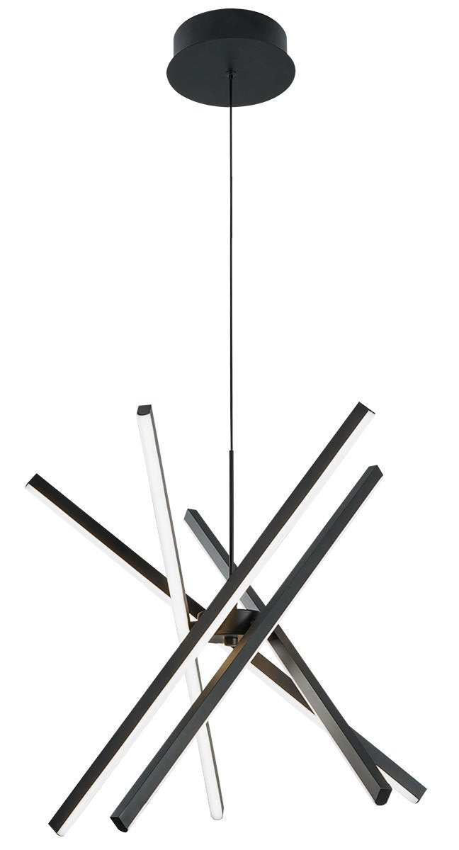 Lustra neagra suspendata D:520 Ray