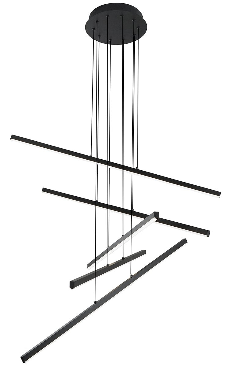 Lustra neagra suspendata D:805 Ray