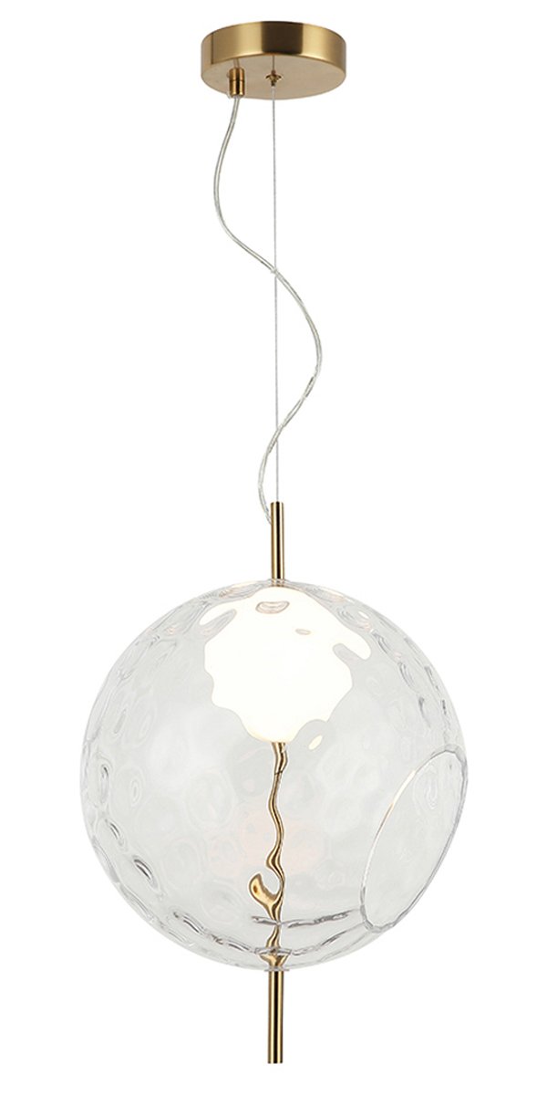 Pendul auriu cu abajur transparent Dalia