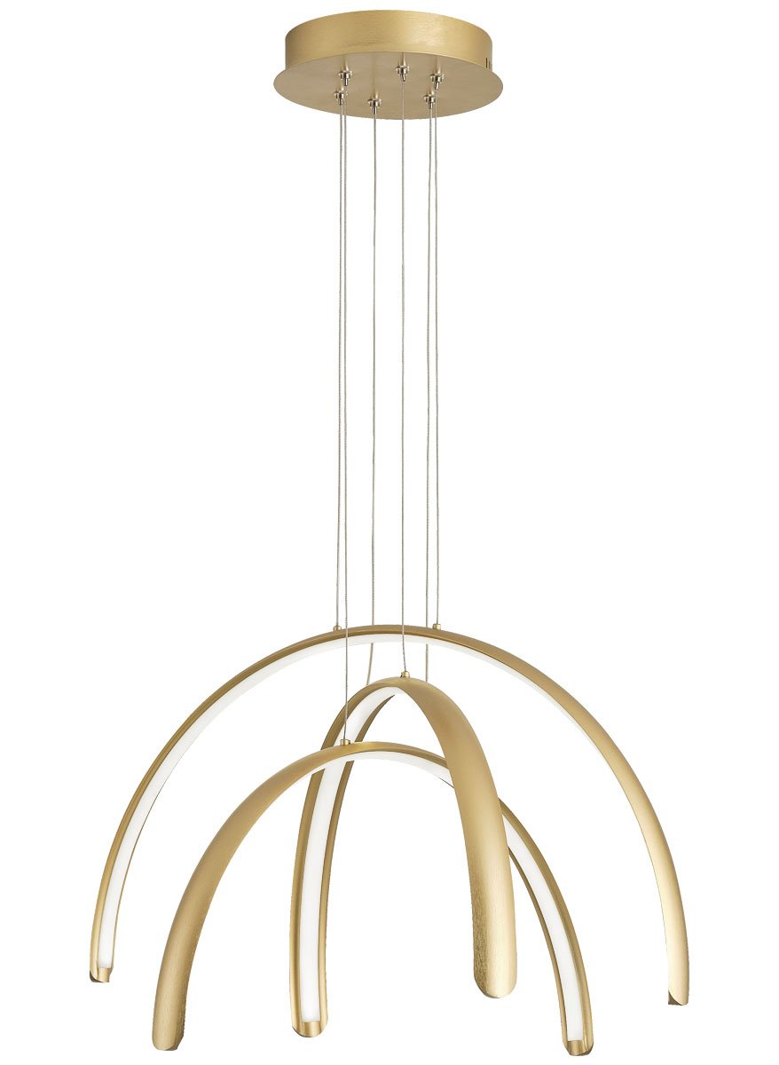 Lustra suspendata cu semicercuri aurii Megan