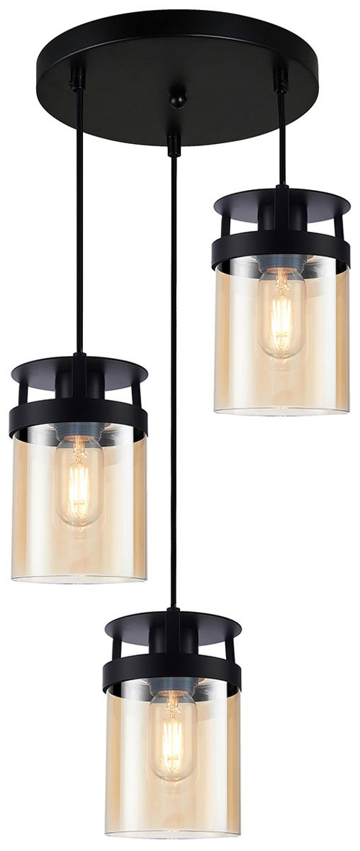 Lustra cu 3 pendule negre Betty