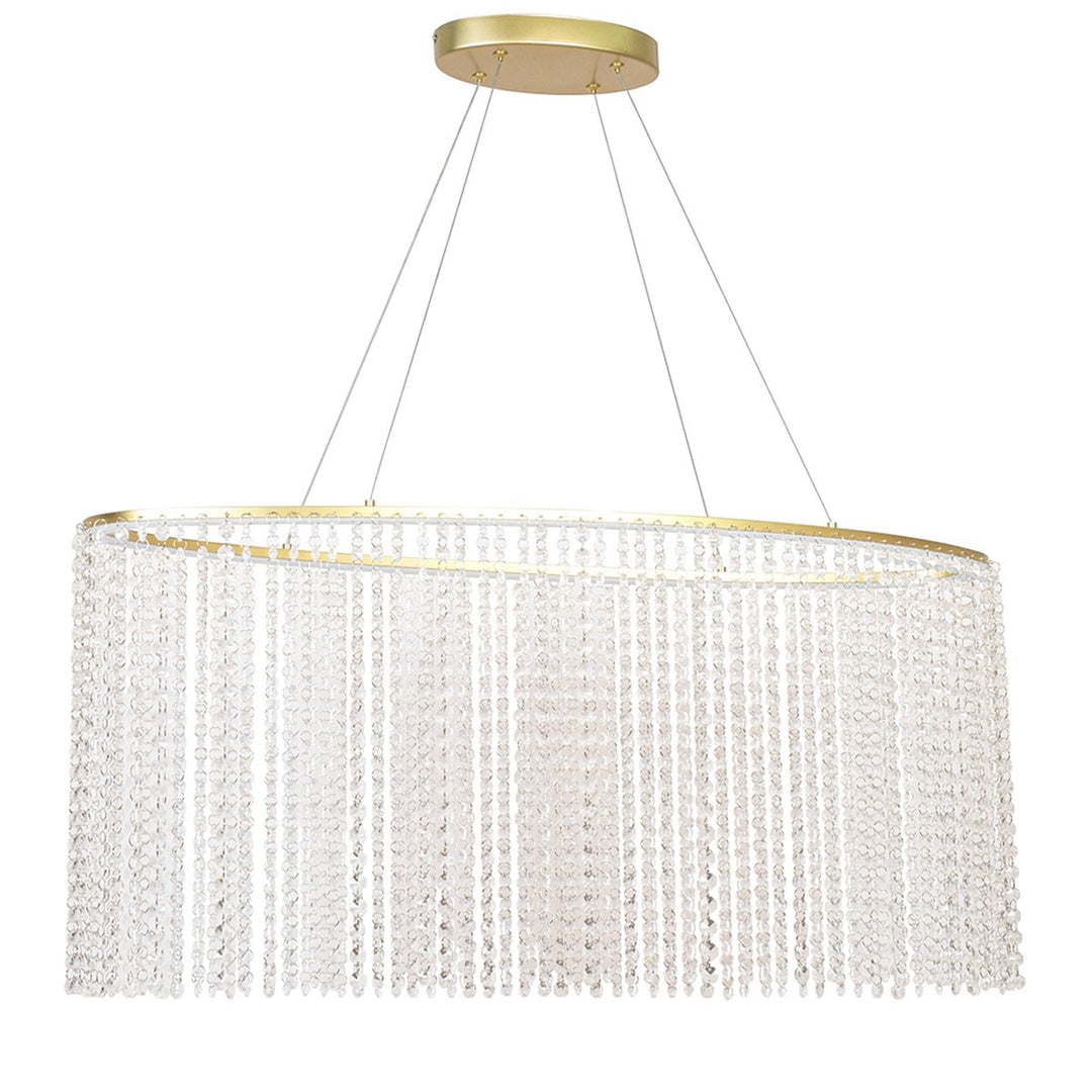 Lustra suspendata aurie cu cristale L:900 Sol