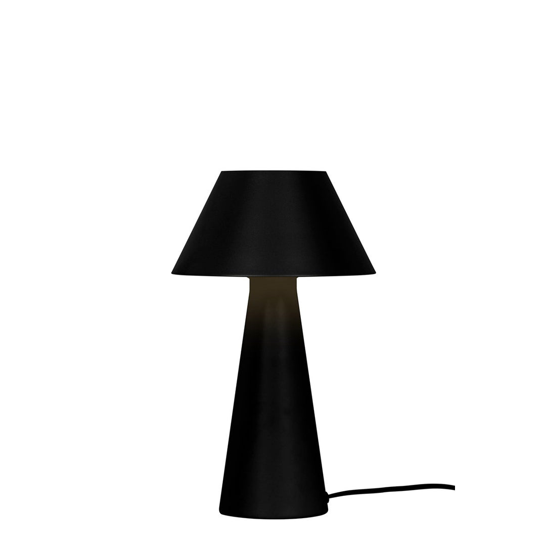 Lampa de masa neagra cu abajur conic din metal Dona