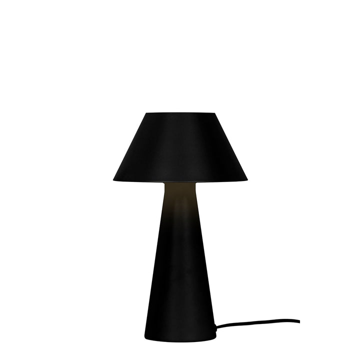 Lampa de masa neagra cu abajur conic din metal Dona