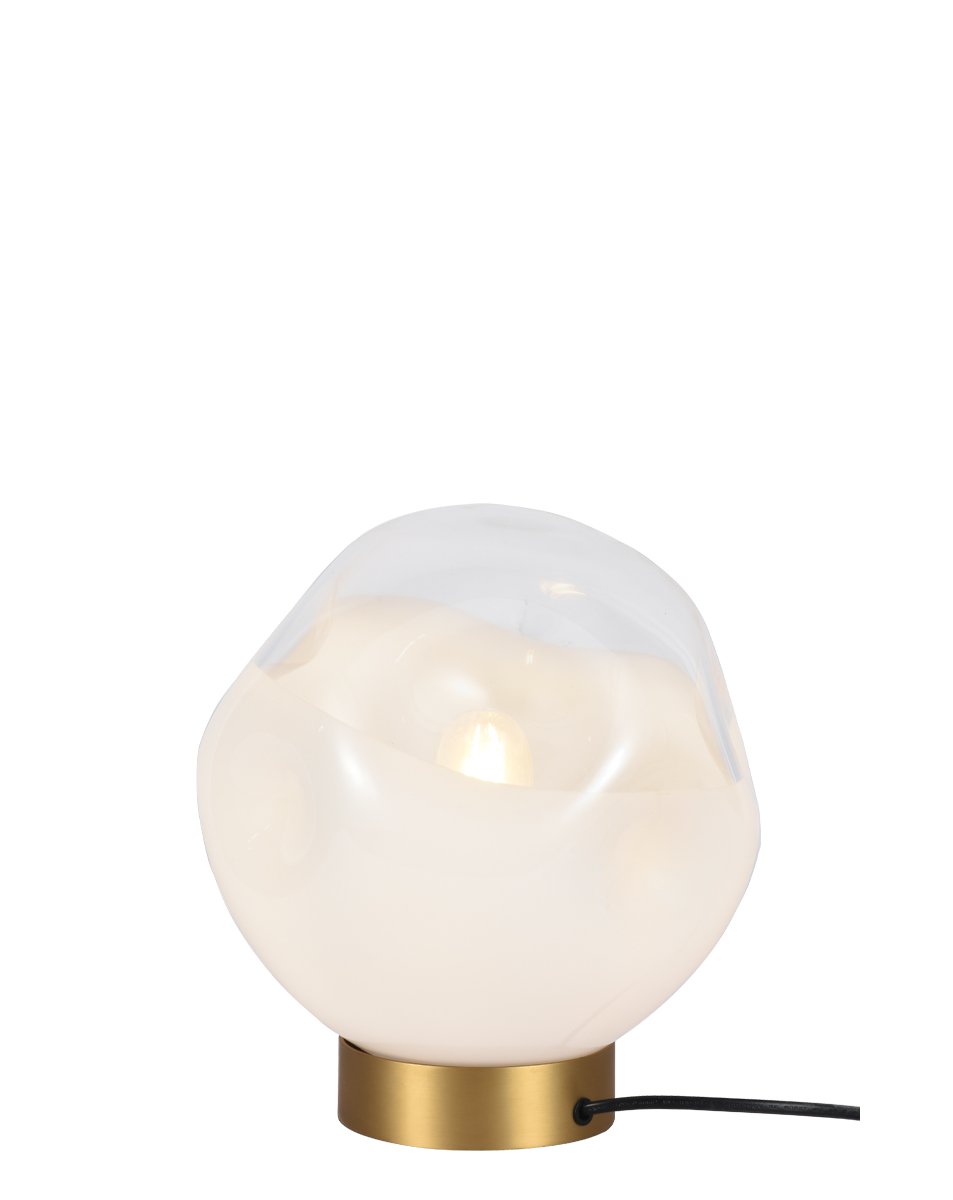 Lampa de masa cu abajur de sticla neuniform Vana