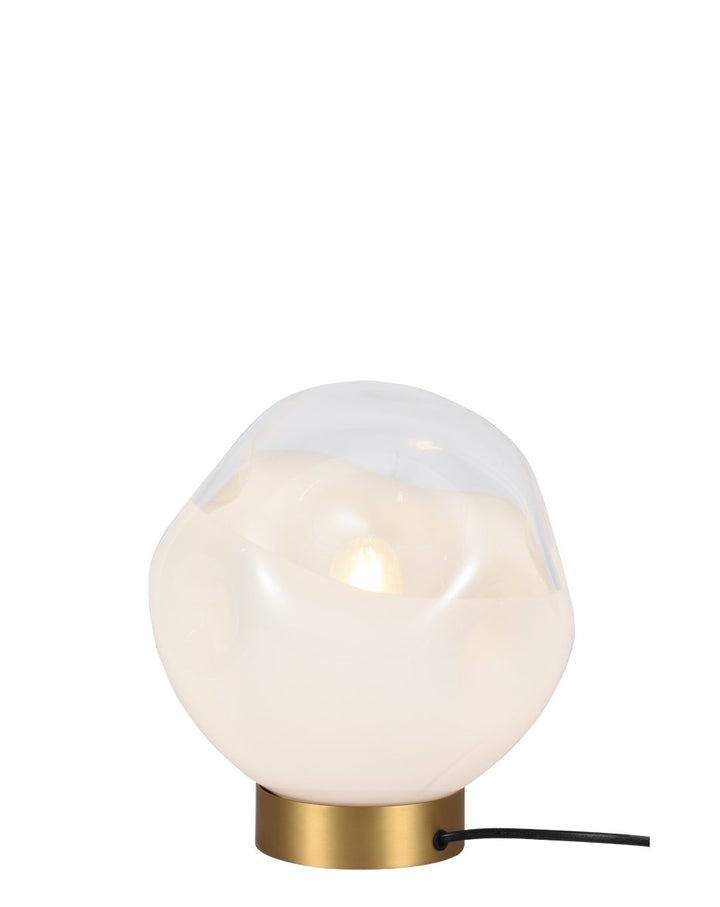 Lampa de masa cu abajur de sticla neuniform Vana