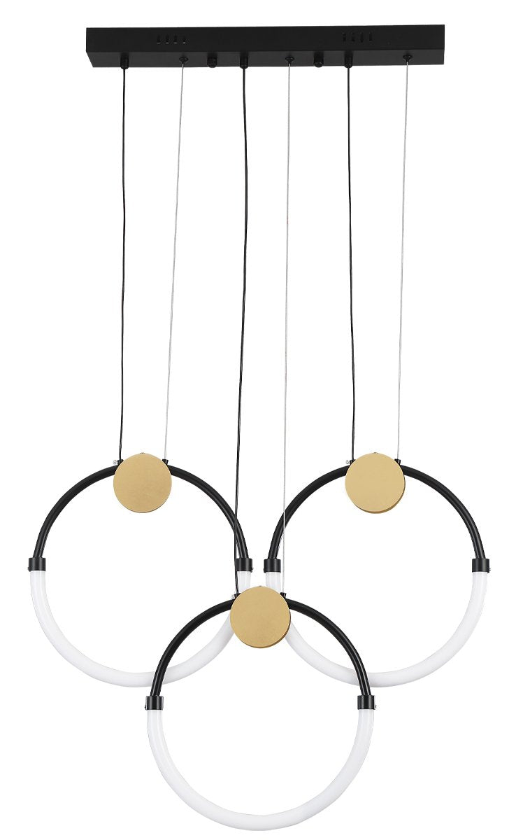 Lustra cu 3 cercuri suspendate Briana