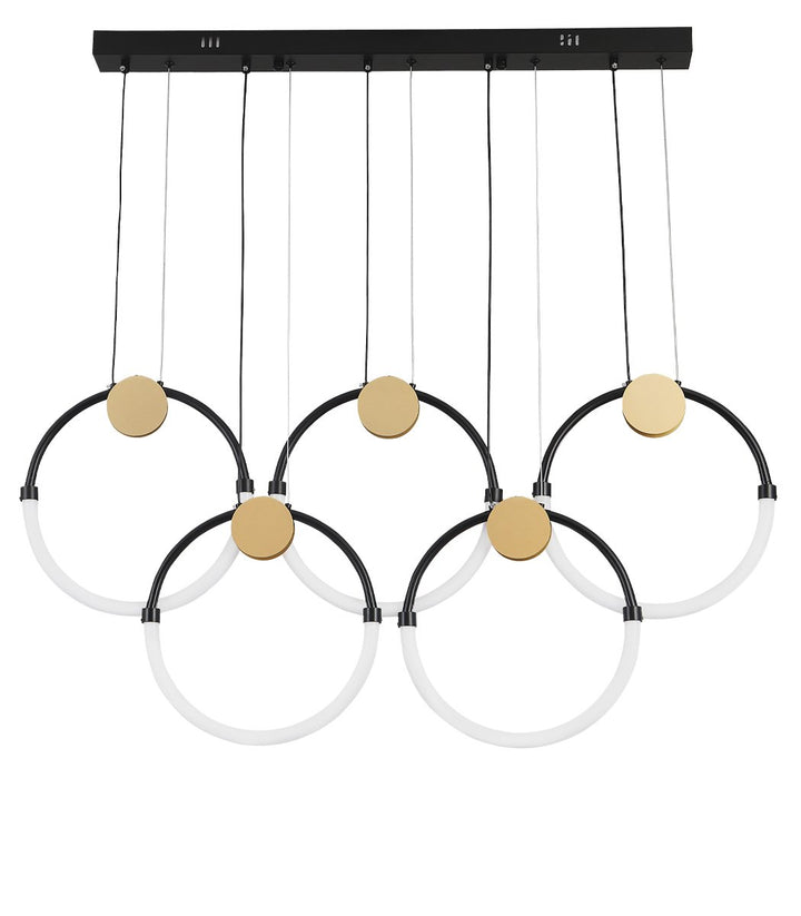 Lustra cu 5 cercuri suspendate Briana