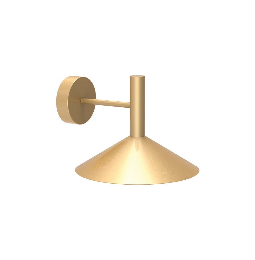 Aplica de perete aurie cu abajur conic Marsi