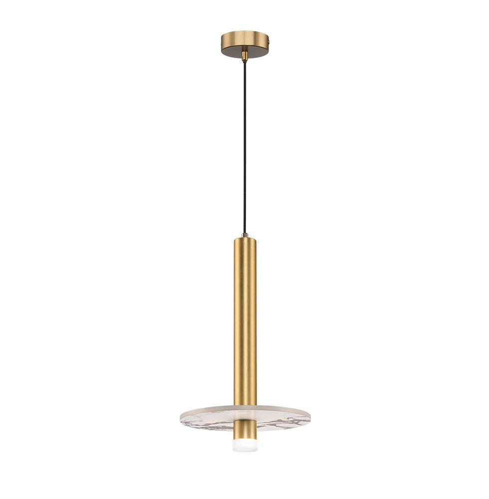 Pendul decorativ auriu cu placa din piatra Leandros