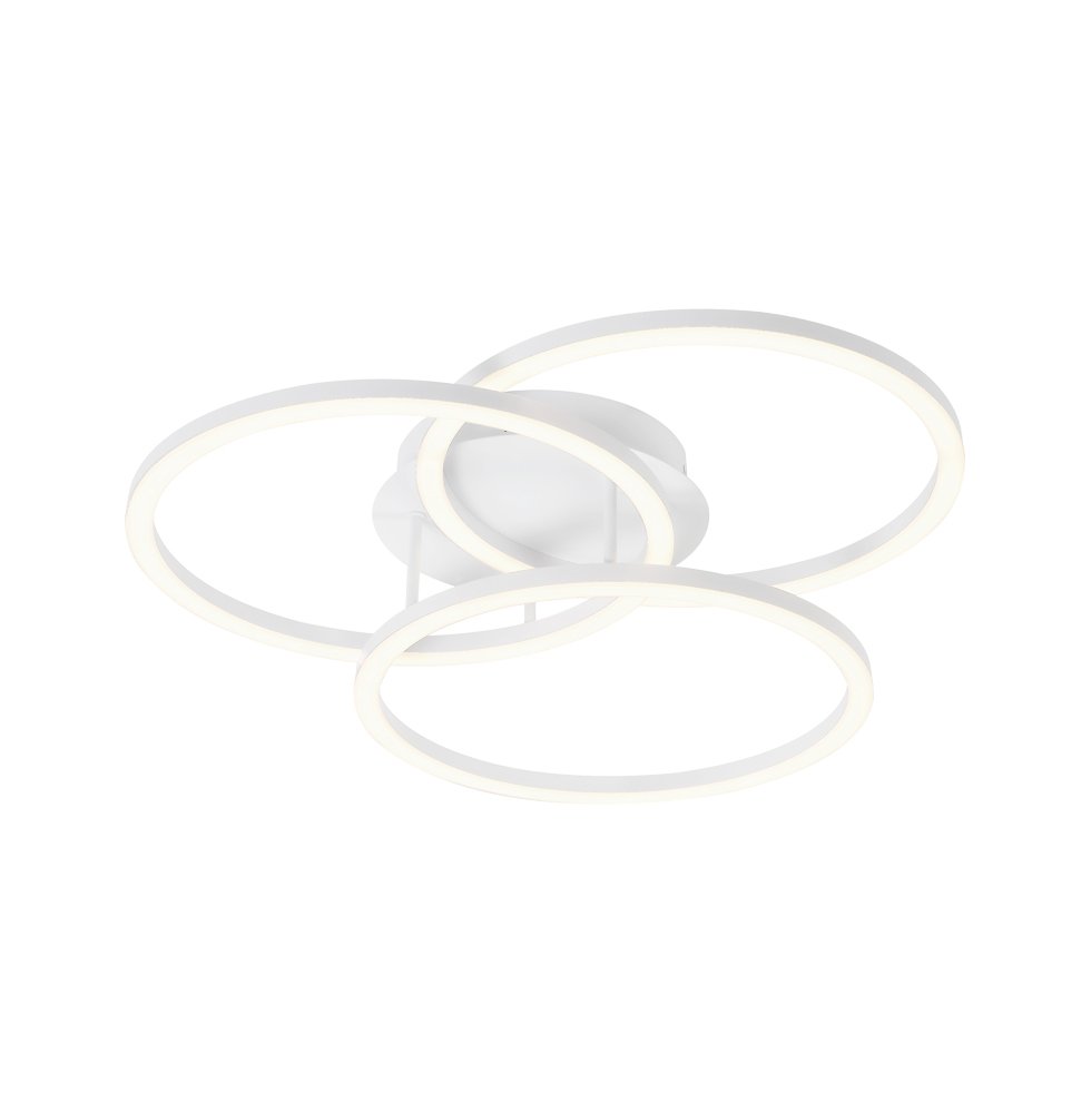 Plafoniera alba cu trei cercuri led intersectate Livia