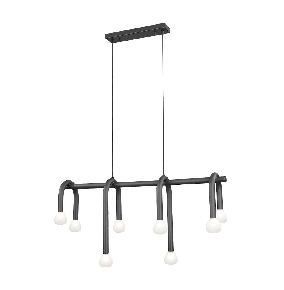 Lustra suspendata neagra led Delori