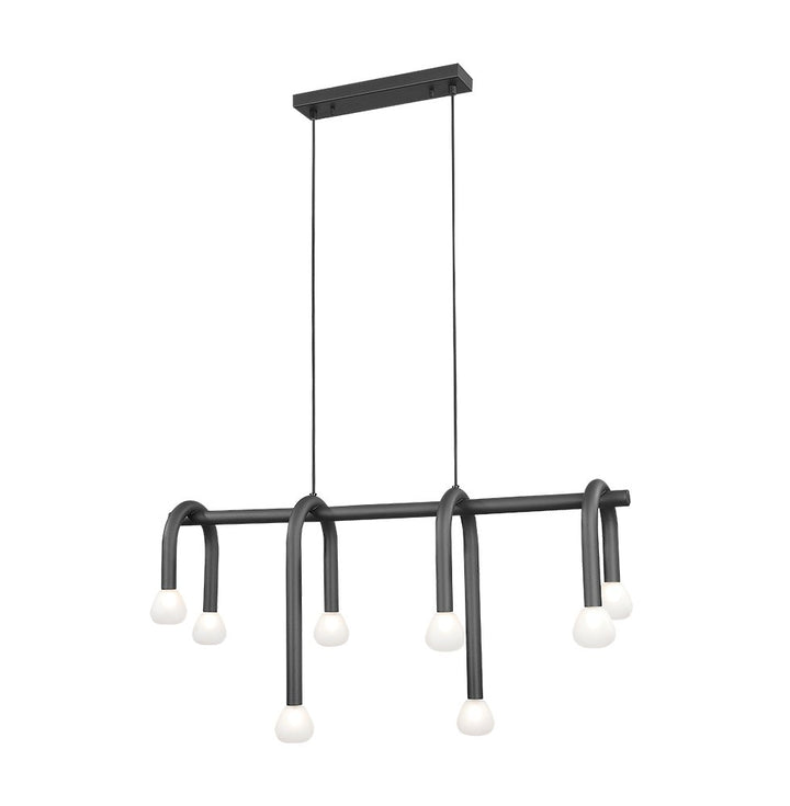 Lustra suspendata neagra led Delori