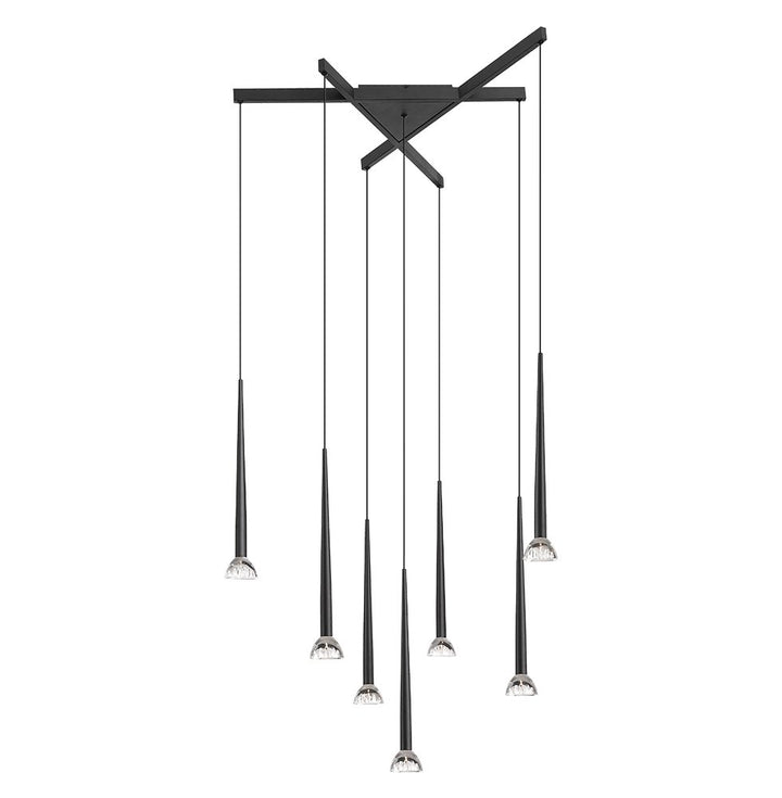 Lustra suspendata cu 7 pendule conice Rina