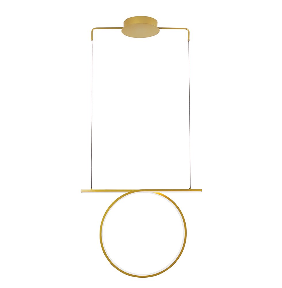 Lustra moderna aurie led cu cerc Kelsi