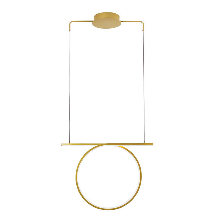 Lustra moderna aurie led cu cerc Kelsi