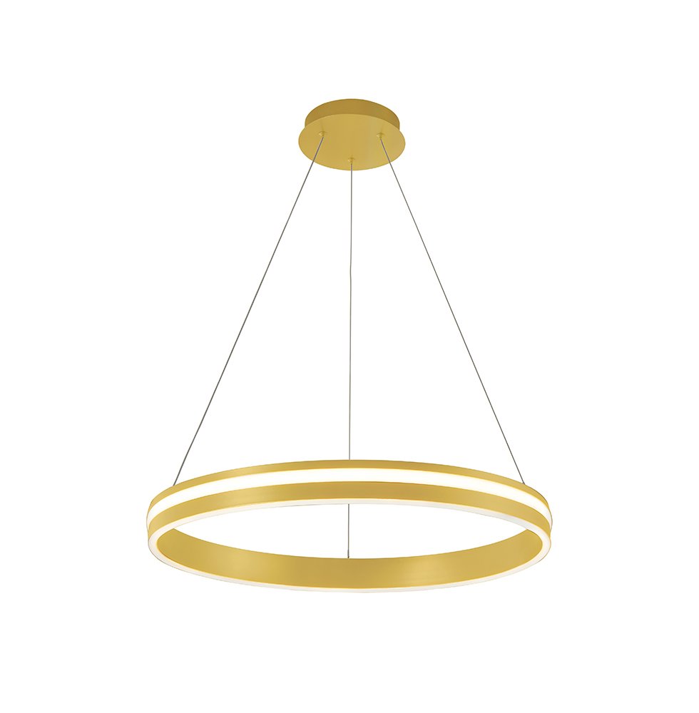 Lustra aurie cu cerc led iluminat in exterior Nesos