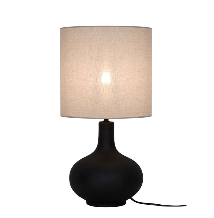 Lampa de masa neagra din ceramica Nerina