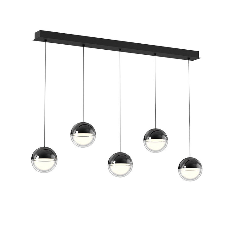 Lustra cu baza liniara si 5 pendule Zirea