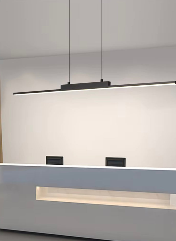 Lustra neagra liniara moderna Lis Led