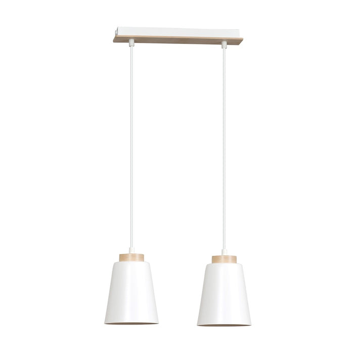 Lustra suspendata cu 2 pendule BOLERO 2 alba