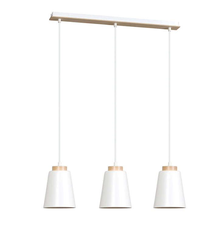 Lustra suspendata cu 3 pendule BOLERO 3 alba
