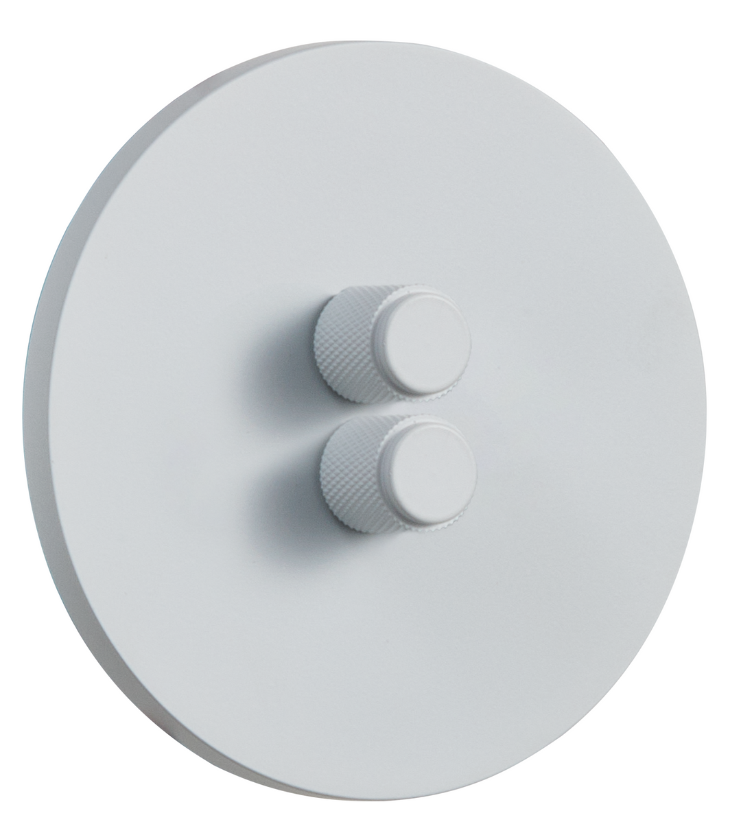 Dimmer rotund dublu lumina alb mat
