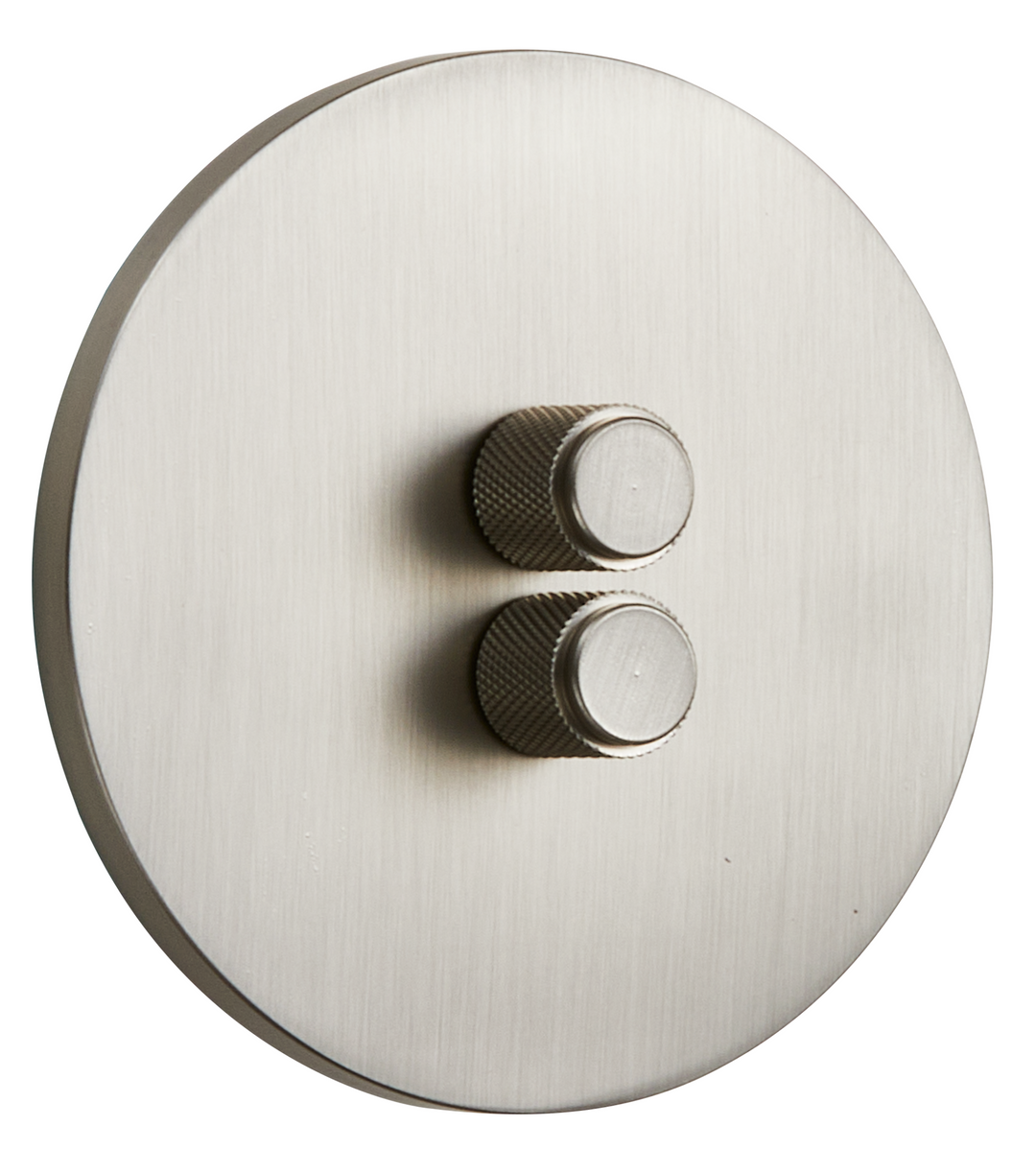 Dimmer rotund dublu lumina nichel periat