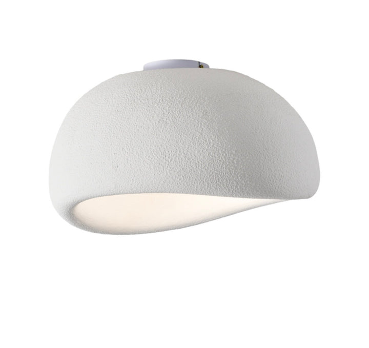 Plafoniera alba stil japandi Stone 40cm
