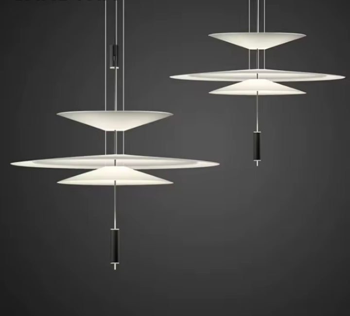 Lustra de design formata din discuri cu spot led Nordic Ufo
