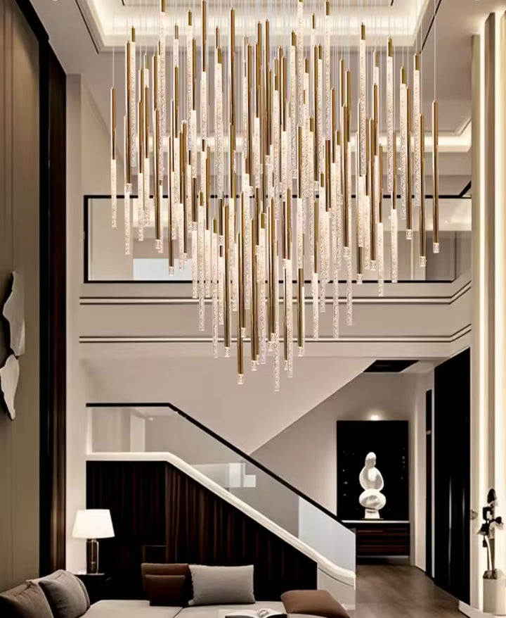 Candelabru luxury cu pendule multiple Crystal Rain