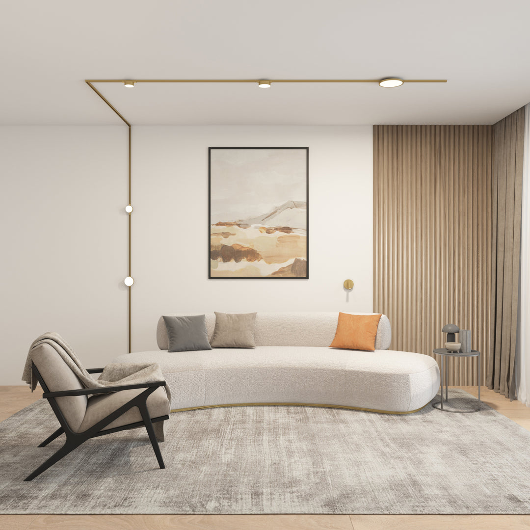 Spot LED pentru perete cu intrerupator Shine Wall alama satinata