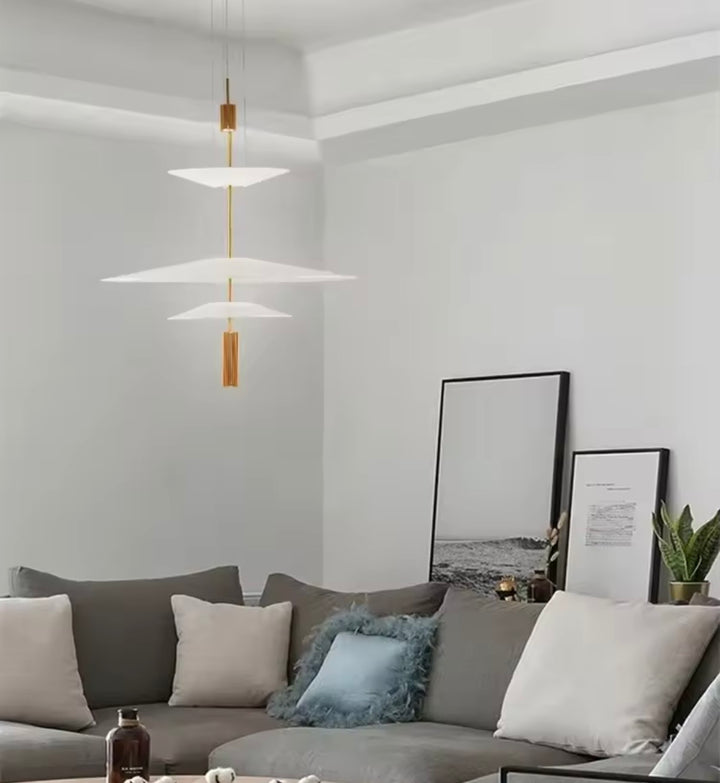 Lustra de design formata din discuri cu spot led Nordic Ufo