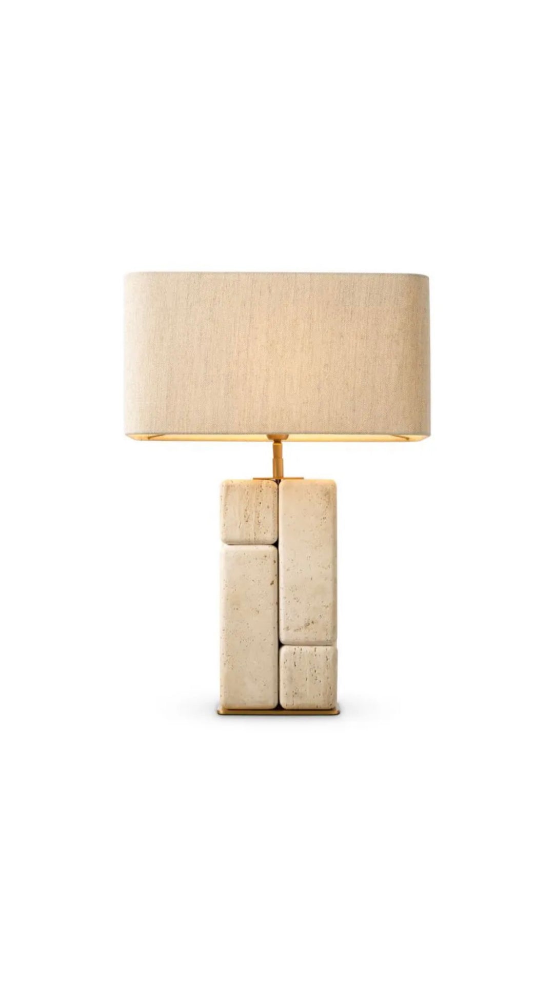 Lampa de masa luxury din travertin Rathmore Eichholtz