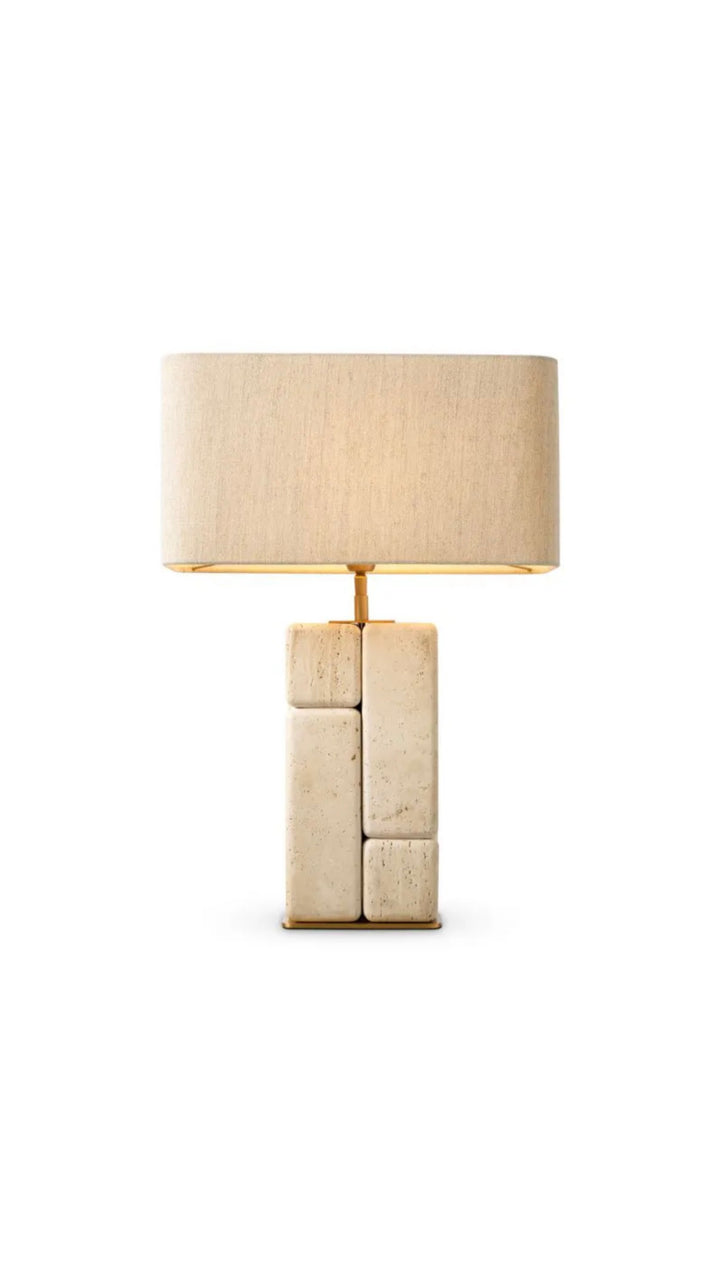 Lampa de masa luxury din travertin Rathmore Eichholtz