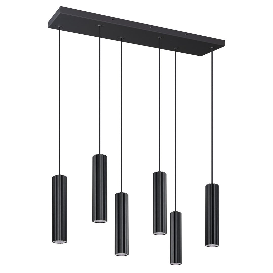 Lustra suspendata Ivar 6L finisaj negru LED 3000K