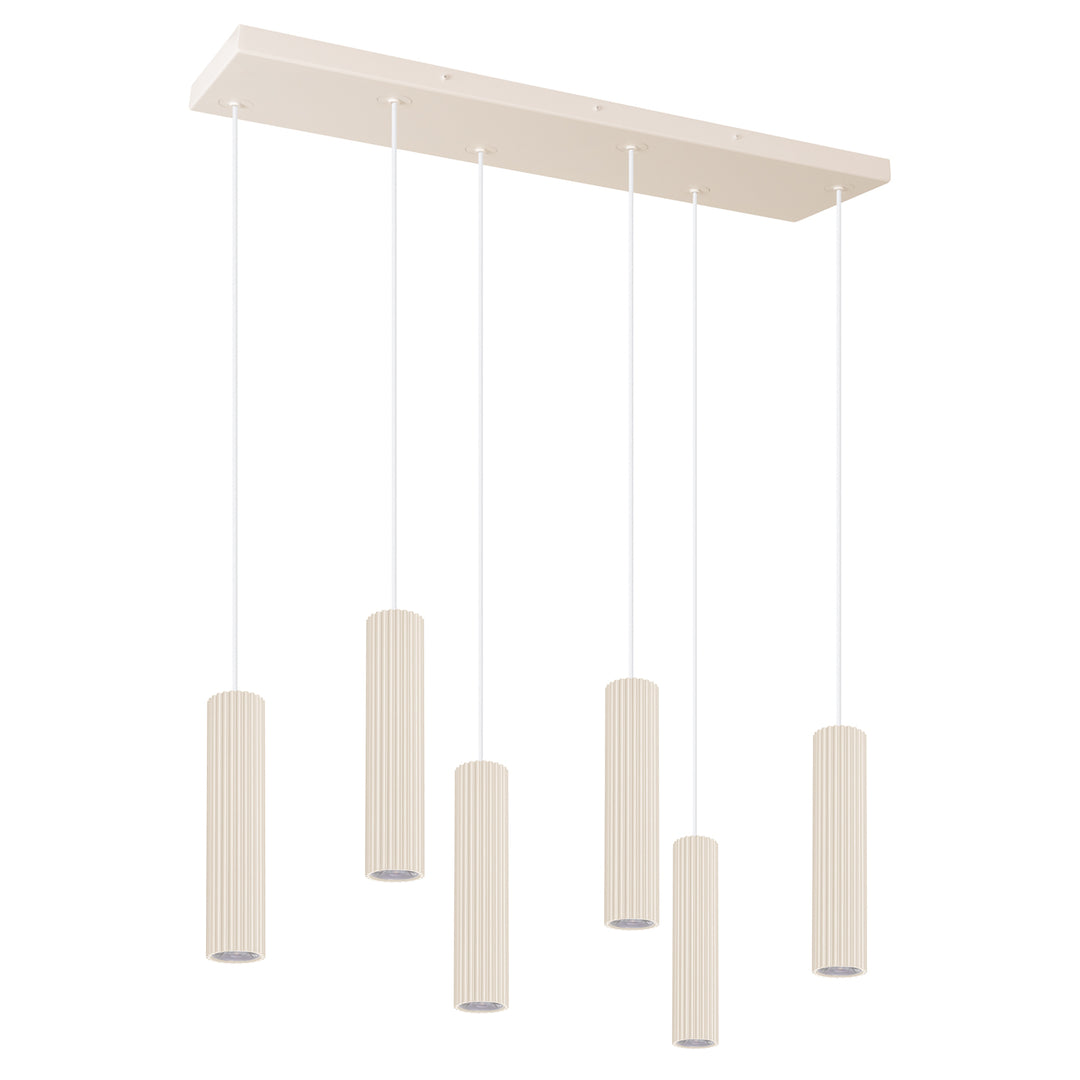 Lustra suspendata Ivar 6L beżowa LED 3000K