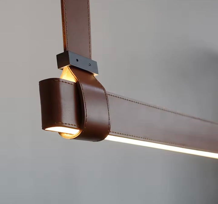 Suspensie design liniar din piele Minimal Led Belt