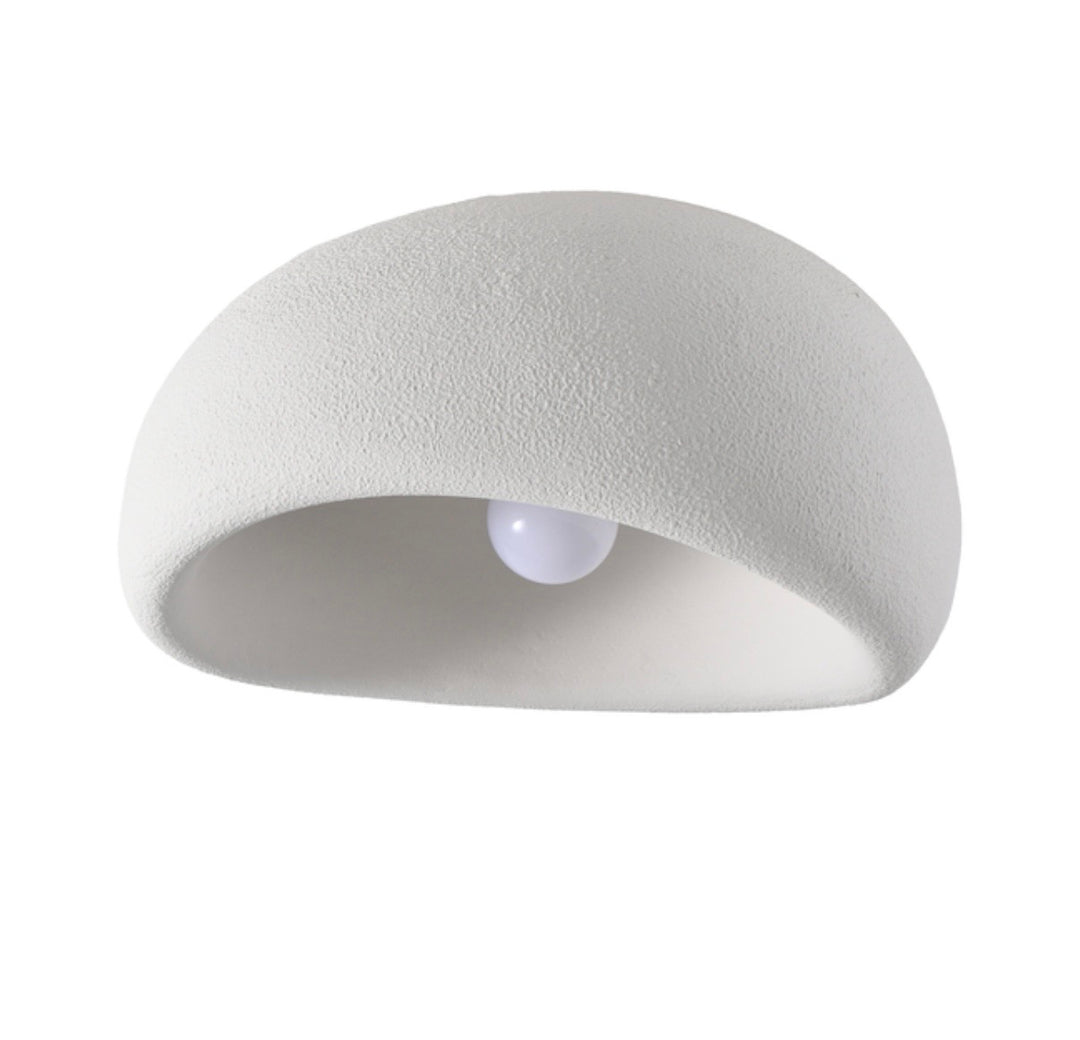 Plafoniera alba stil japandi Stone 40cm